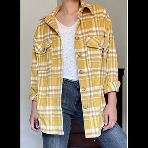 GORGEOUS yellow and brown plaid button down